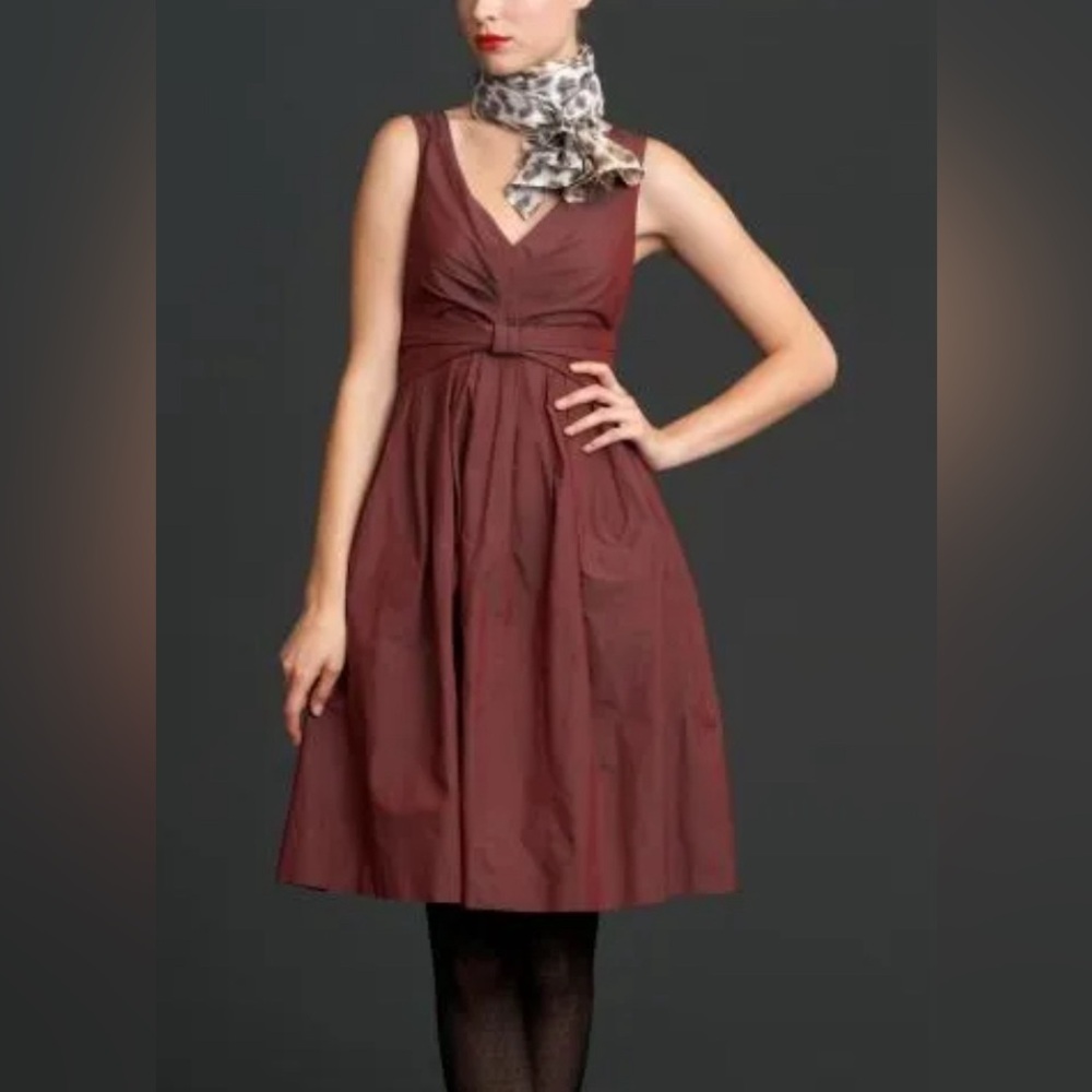 Banana Republic Dusty Burgundy/Mauve Taffeta Dress Size 2